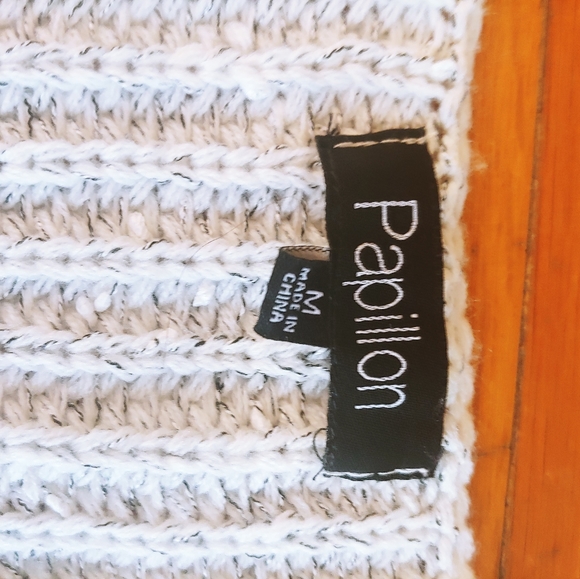 Papillon White Crew Neck Chunky Knit Sweater - Picture 7 of 8